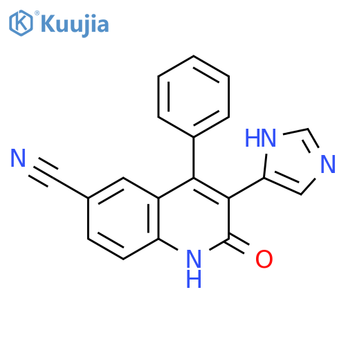 6-Quinolinecarbonitrile,1,2-dihydro-3-(1H-imidazol-4-yl)-2-oxo-4-phenyl- structure