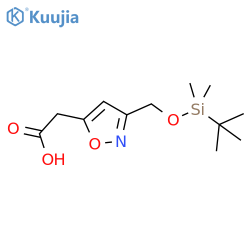5-ISOXAZOLEACETIC ACID, 3-[[[(1,1-DIMETHYLETHYL)DIMETHYLSILYL]OXY]METHYL]- structure