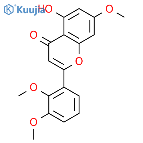 4H-1-Benzopyran-4-one,2-(2,3-dimethoxyphenyl)-5-hydroxy-7-methoxy- structure
