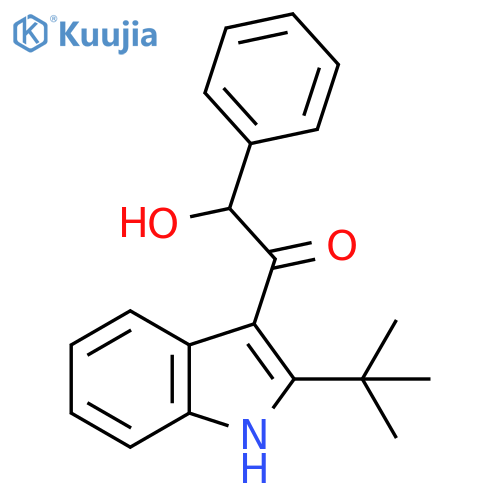 Ethanone, 1-[2-(1,1-dimethylethyl)-1H-indol-3-yl]-2-hydroxy-2-phenyl- structure