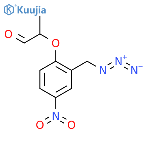 Propanal, 2-[2-(azidomethyl)-4-nitrophenoxy]- structure