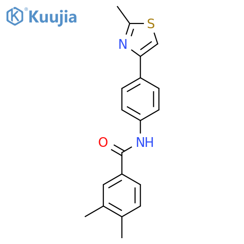3,4-dimethyl-N-4-(2-methyl-1,3-thiazol-4-yl)phenylbenzamide structure