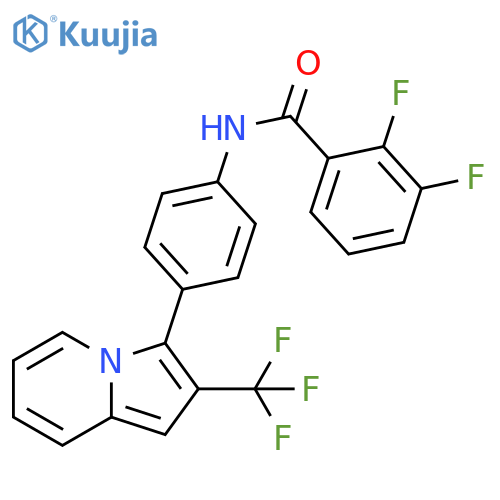 Benzamide, 2,3-difluoro-N-[4-[2-(trifluoromethyl)-3-indolizinyl]phenyl]- structure