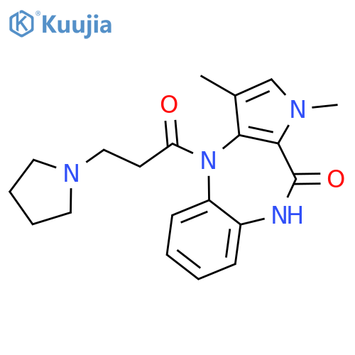 Pyrrolo[3,2-b][1,5]benzodiazepin-10(1H)-one,4,9-dihydro-1,3-dimethyl-4-[1-oxo-3-(1-pyrrolidinyl)propyl]- structure