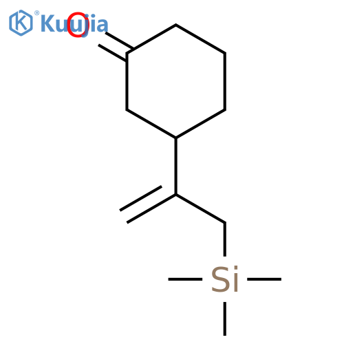 Cyclohexanone, 3-[1-[(trimethylsilyl)methyl]ethenyl]- structure
