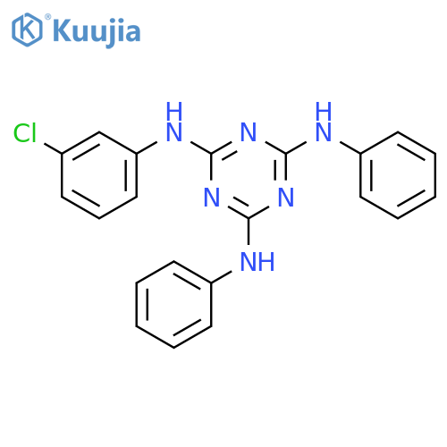 1,3,5-Triazine-2,4,6-triamine, N-(3-chlorophenyl)-N',N''-diphenyl- structure