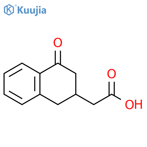 2-(4-oxo-1,2,3,4-tetrahydronaphthalen-2-yl)acetic acid structure