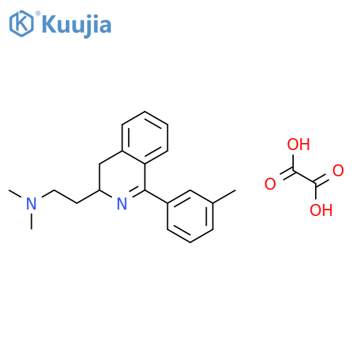 N,N-dimethyl-2-[1-(3-methylphenyl)-3,4-dihydroisoquinolin-3-yl]ethanamine; oxalic acid structure