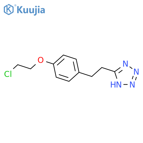 1H-Tetrazole, 5-[2-[4-(2-chloroethoxy)phenyl]ethyl]- structure