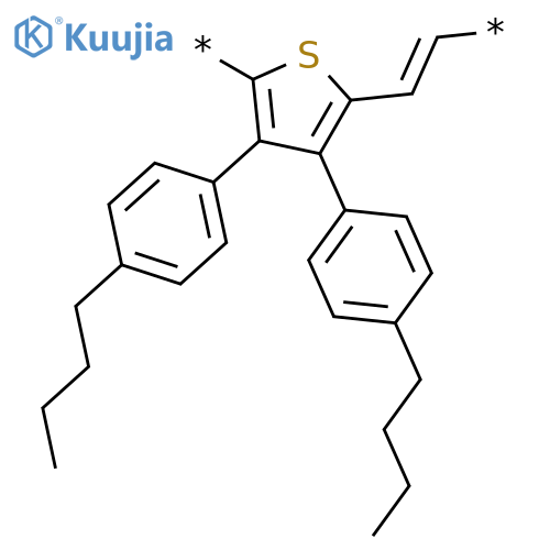 POLY[[3,4-BIS(4-BUTYLPHENYL)-2,5-THIOPHENEDIYL]-1,2-ETHENEDIYL] structure