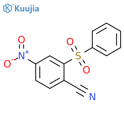 Benzonitrile, 4-nitro-2-(phenylsulfonyl)- structure