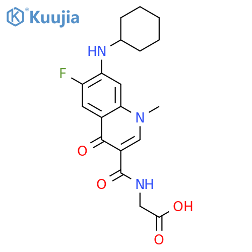 Glycine,N-[[7-(cyclohexylamino)-6-fluoro-1,4-dihydro-1-methyl-4-oxo-3-quinolinyl]carbonyl]- structure