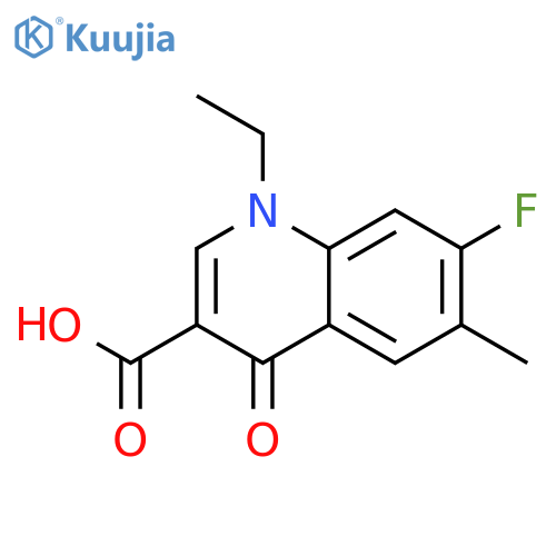 3-Quinolinecarboxylic acid, 1-ethyl-7-fluoro-1,4-dihydro-6-methyl-4-oxo- structure