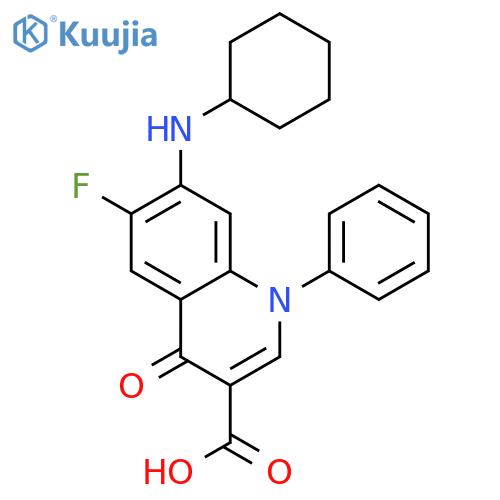 3-Quinolinecarboxylic acid,7-(cyclohexylamino)-6-fluoro-1,4-dihydro-4-oxo-1-phenyl- structure