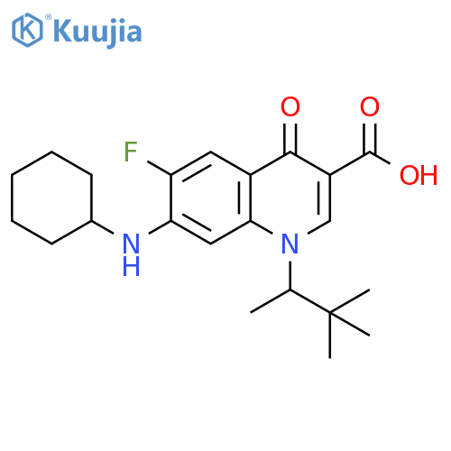 3-Quinolinecarboxylic acid,7-(cyclohexylamino)-6-fluoro-1,4-dihydro-4-oxo-1-(1,2,2-trimethylpropyl)- structure