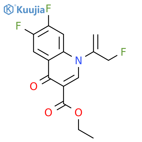 3-Quinolinecarboxylic acid,6,7-difluoro-1-[1-(fluoromethyl)ethenyl]-1,4-dihydro-4-oxo-, ethyl ester structure