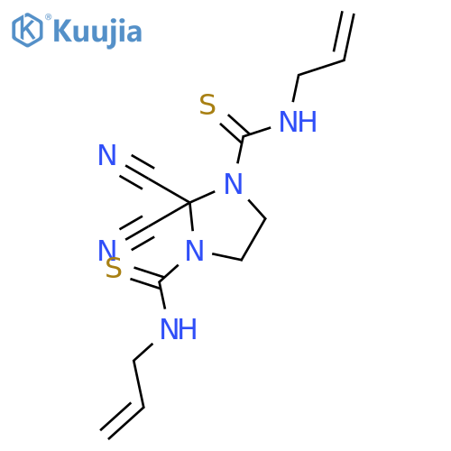 1,3-Imidazolidinedicarbothioamide, 2,2-dicyano-N,N'-di-2-propenyl- structure