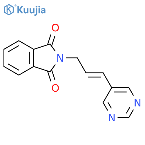 2-3-(pyrimidin-5-yl)prop-2-en-1-yl-2,3-dihydro-1H-isoindole-1,3-dione structure