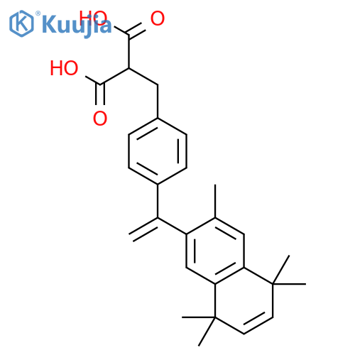 Propanedioic acid,[[4-[1-(5,8-dihydro-3,5,5,8,8-pentamethyl-2-naphthalenyl)ethenyl]phenyl]methyl]- structure