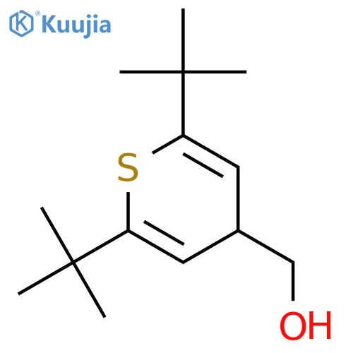 4H-Thiopyran-4-methanol, 2,6-bis(1,1-dimethylethyl)- structure