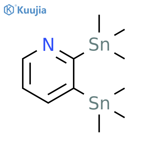 Pyridine, 2,3-bis(trimethylstannyl)- structure