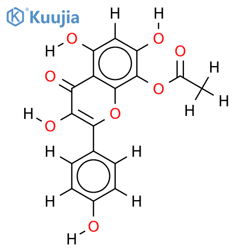 8-O-Ac-3,4',5,7,8-Pentahydroxyflavone structure