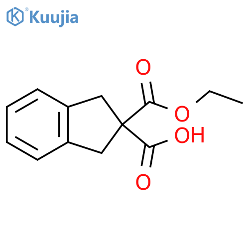 2H-Indene-2,2-dicarboxylic acid, 1,3-dihydro-, monoethyl ester structure