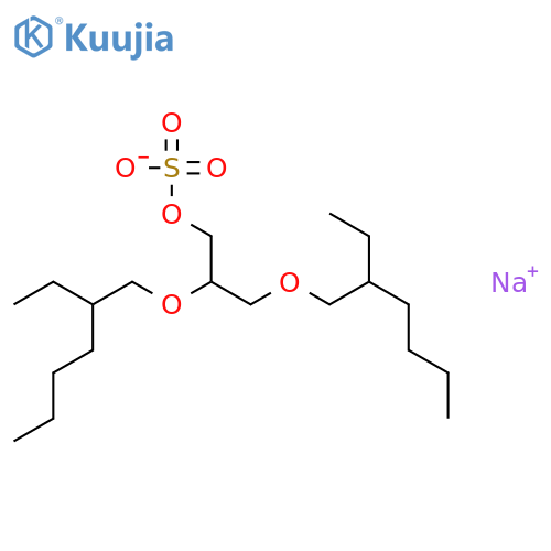 1-Propanol,2,3-bis[(2-ethylhexyl)oxy]-, 1-(hydrogen sulfate), sodium salt (1:1) structure