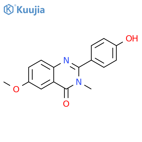 4(3H)-Quinazolinone, 2-(4-hydroxyphenyl)-6-methoxy-3-methyl- structure