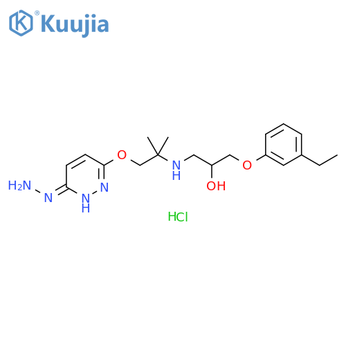 3(2H)-Pyridazinone,6-[2-[[3-(3-ethylphenoxy)-2-hydroxypropyl]amino]-2-methylpropoxy]-,hydrazone, hydrochloride structure