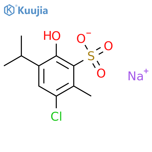 Benzenesulfonic acid,3-chloro-6-hydroxy-2-methyl-5-(1-methylethyl)-, sodium salt (1:1) structure