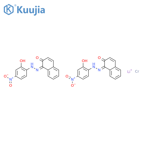 Chromate(1-),bis[1-[(2-hydroxy-4-nitrophenyl)azo]-2-naphthalenolato(2-)]-,lithium (9CI) structure