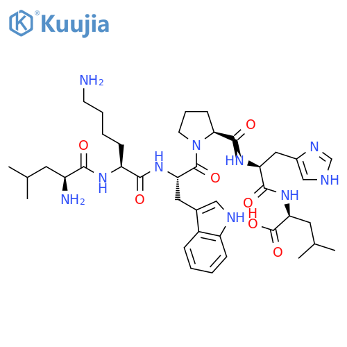 L-Leucine, L-leucyl-L-lysyl-L-tryptophyl-L-prolyl-L-histidyl- structure
