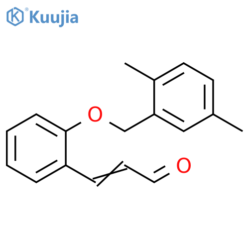 2-Propenal, 3-[2-[(2,5-dimethylphenyl)methoxy]phenyl]- structure