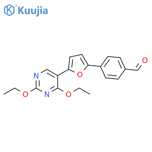 Benzaldehyde, 4-[5-(2,4-diethoxy-5-pyrimidinyl)-2-furanyl]- structure