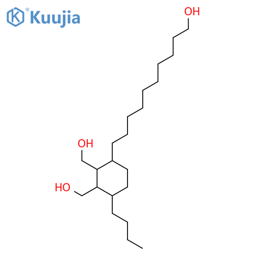 1,2-Cyclohexanedimethanol, 3-butyl-6-(10-hydroxydecyl)- structure