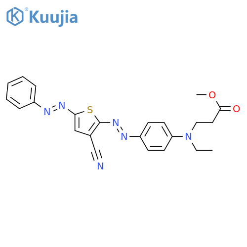 3-[Ethyl[4-(3-cyano-5-phenylazo-2-thienylazo)phenyl]amino]propionic acid methyl ester structure