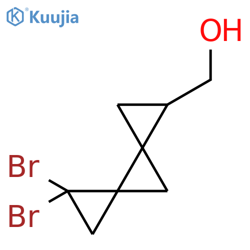 1-Dispiro[2.0.2.1]heptanemethanol, 5,5-dibromo-, (1S,3R,4R)- structure