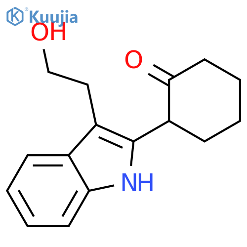Cyclohexanone, 2-[3-(2-hydroxyethyl)-1H-indol-2-yl]- structure
