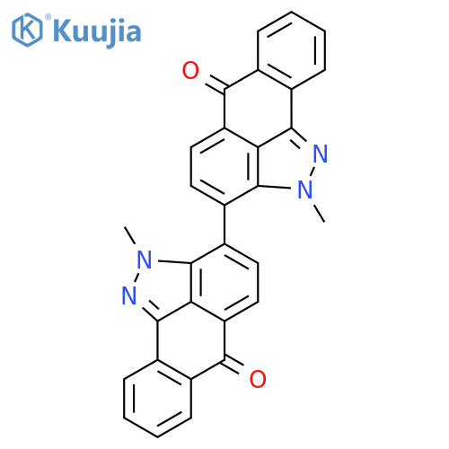 [3,3'-BIANTHRA[1,9-CD]PYRAZOLE]-6,6'(2H,2'H)-DIONE, 2,2'-DIMETHYL- structure