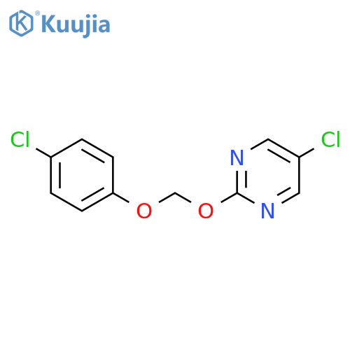 Pyrimidine, 5-chloro-2-[(4-chlorophenoxy)methoxy]- structure