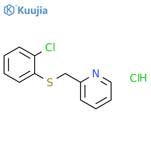 PYRIDINE, 2-[[(2-CHLOROPHENYL)THIO]METHYL]-, HYDROCHLORIDE structure