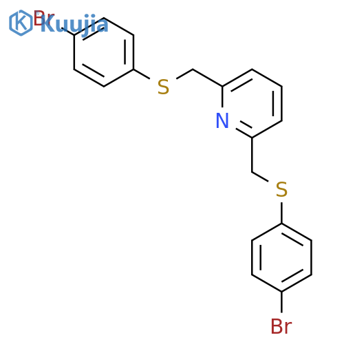 PYRIDINE, 2,6-BIS[[(4-BROMOPHENYL)THIO]METHYL]- structure