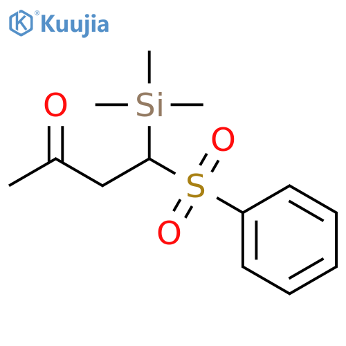 2-Butanone, 4-(phenylsulfonyl)-4-(trimethylsilyl)- structure