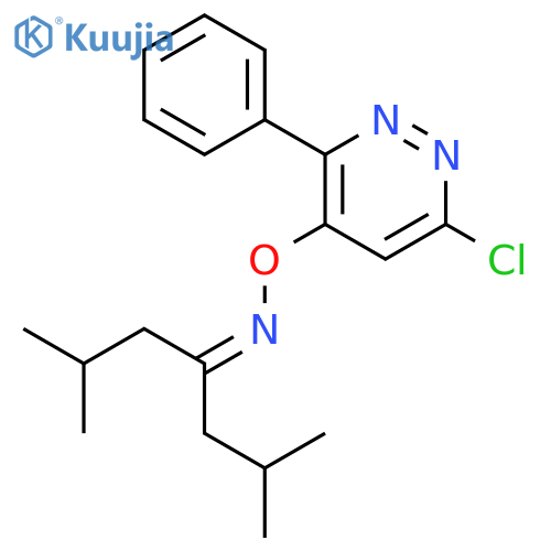 4-Heptanone, 2,6-dimethyl-, O-(6-chloro-3-phenyl-4-pyridazinyl)oxime structure