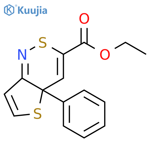 4aH-Thieno[3,2-c][1,2]thiazine-3-carboxylic acid, 4a-phenyl-, ethyl ester structure