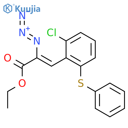 2-PROPENOIC ACID, 2-AZIDO-3-[2-CHLORO-6-(PHENYLTHIO)PHENYL]-, ETHYL ESTER structure