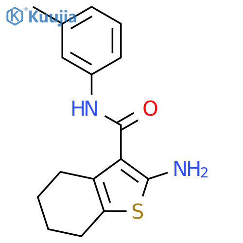 2-Amino-N-(3-methylphenyl)-4,5,6,7-tetrahydro-1-benzothiophene-3-carboxamide structure