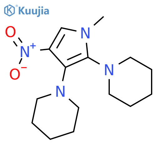 PIPERIDINE, 1,1'-(1-METHYL-4-NITRO-1H-PYRROLE-2,3-DIYL)BIS- structure