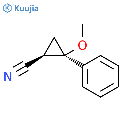 Cyclopropanecarbonitrile, 2-methoxy-2-phenyl-, (1R,2R)-rel- structure